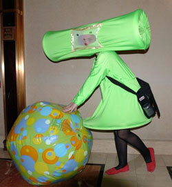 Woman Dressed in Katamari Damacy Costume