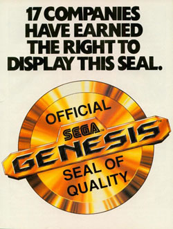Sega Genesis Seal of Approval