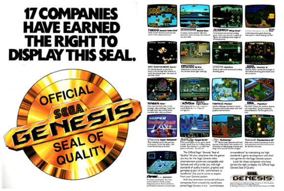 Official Sega Genesis Seal of Quality
