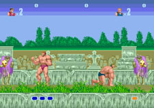 Altered Beast - Two players battle the graveyard's monsters!