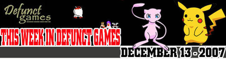 This Week In Defunct Games