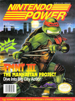 Nintendo Power February 1992: Teenage Mutant Ninja Turtles: Manhattan Project