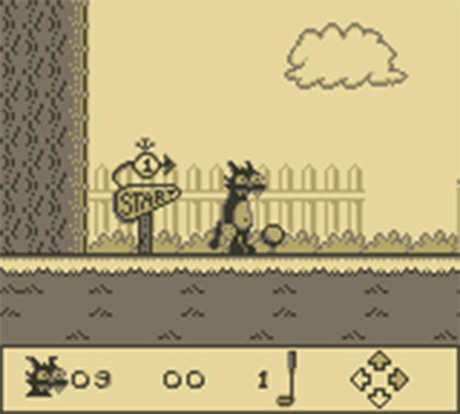 Itchy & Scratchy in Miniature Golf Madness (Game Boy)